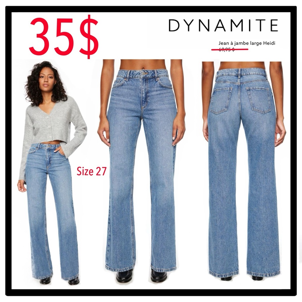 Dynamite Light Blue High-Rise Flare Jeans
